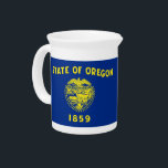 Oregon State Flag Pitcher<br><div class="desc">Serve up your beverages with a splash of state pride using our exclusive pitcher featuring the flag of Oregon! This beautifully crafted pitcher is more than just a functional piece of drinkware; it’s a tribute to Oregon’s unique heritage and vibrant culture. Showcasing a high-quality print of the Oregon state flag,...</div>