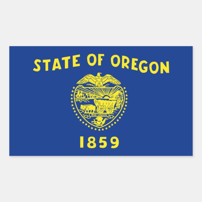 Oregon State flag Rectangular Sticker (Front)