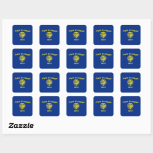 Oregon State Flag Square Sticker