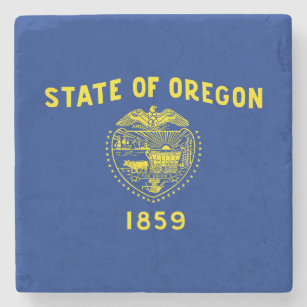 Oregon State Flag Stone Coaster