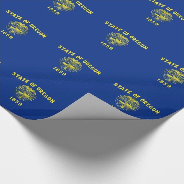 Oregon State Flag Wrapping Paper (Corner)