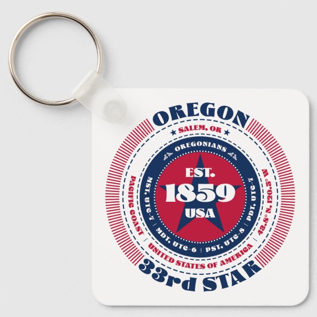 Oregon State Keychain (Front)