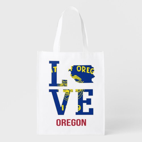 Oregon State Love USA Grocery Bag