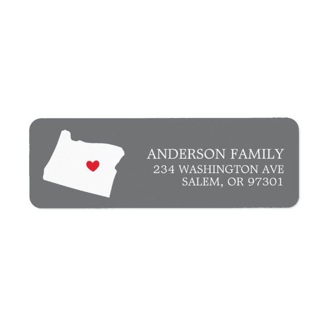 OREGON State | Moving Return Address Label (Front)