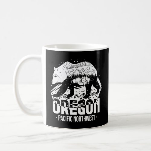Oregon State Pacific Northwest Camping Grizzly Bea Coffee Mug