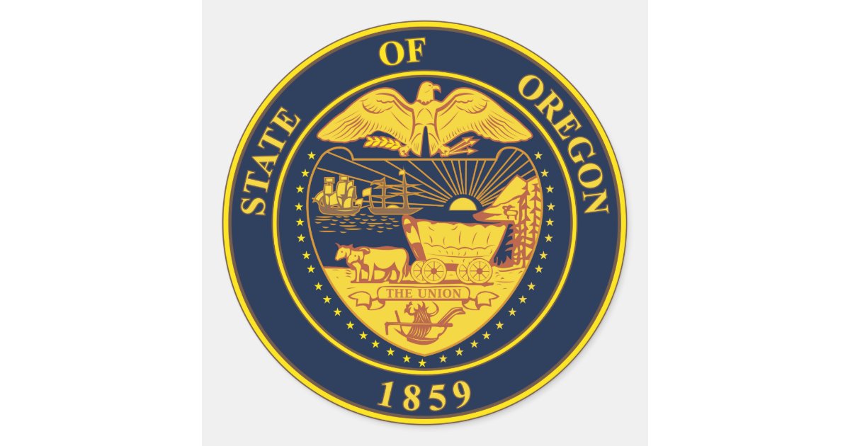 Goes On Stick Oregon Seal State Of OR Medallion Shield NEW 