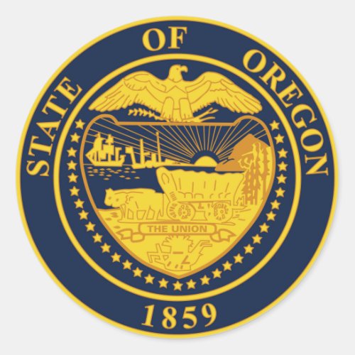 Oregon state seal america republic symbol flag