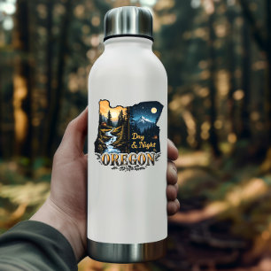 Oregon State Sticker   Day & Night Landscape Art