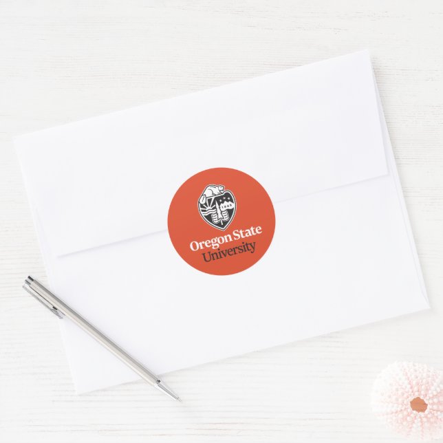 Oregon State University Classic Round Sticker (Envelope)