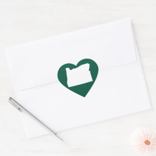 Oregon State White Heart Sticker