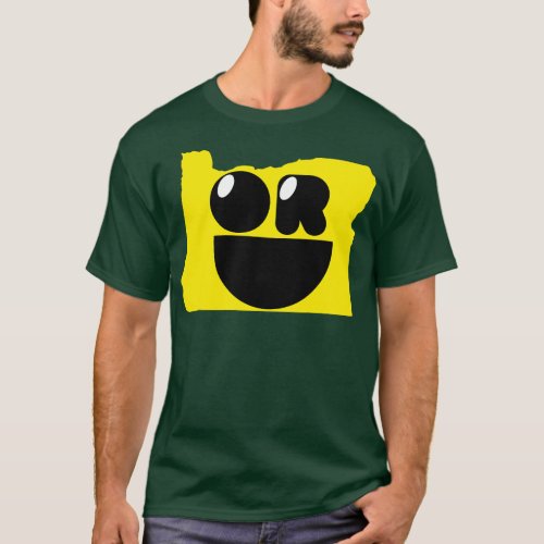 Oregon States of Happynes Oregon Smiling Face T_Shirt