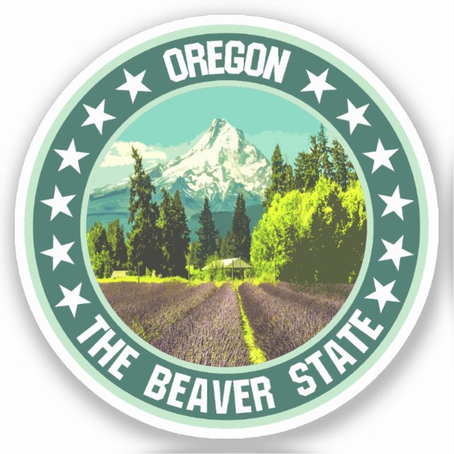 Oregon                                             sticker (Front)