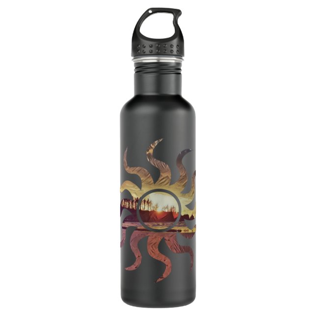 Oregon Sunset Stainless Steel Water Bottle (Front)