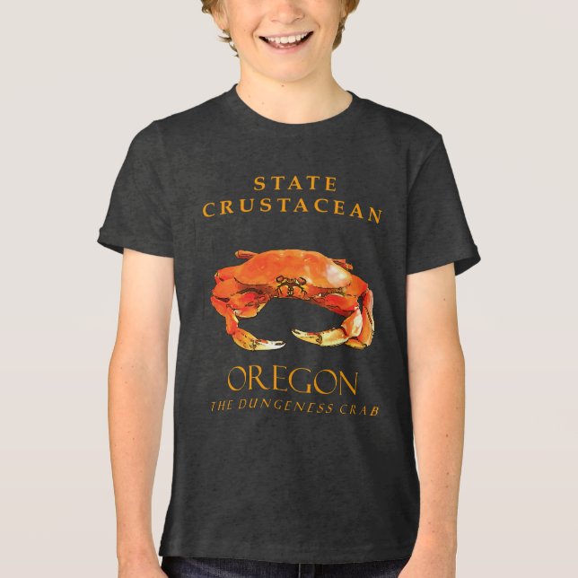 Oregon Territory Crustacean The Dungeness Crab Tri-Blend Shirt (Front)