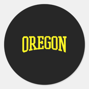 Oregon - Throwback Design - Clic  Classic Round Sticker