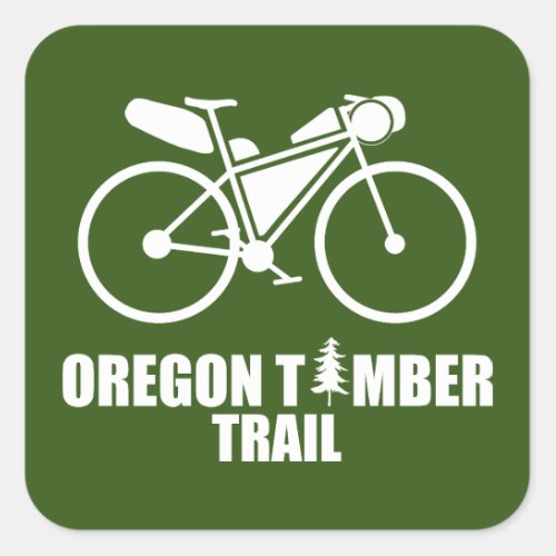 Oregon Timber Trail Bikepacking Square Sticker