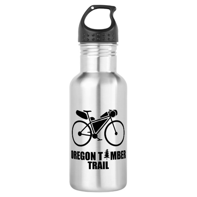 Oregon Timber Trail Bikepacking Stainless Steel Water Bottle (Front)