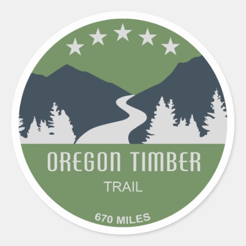 Oregon Timber Trail Classic Round Sticker