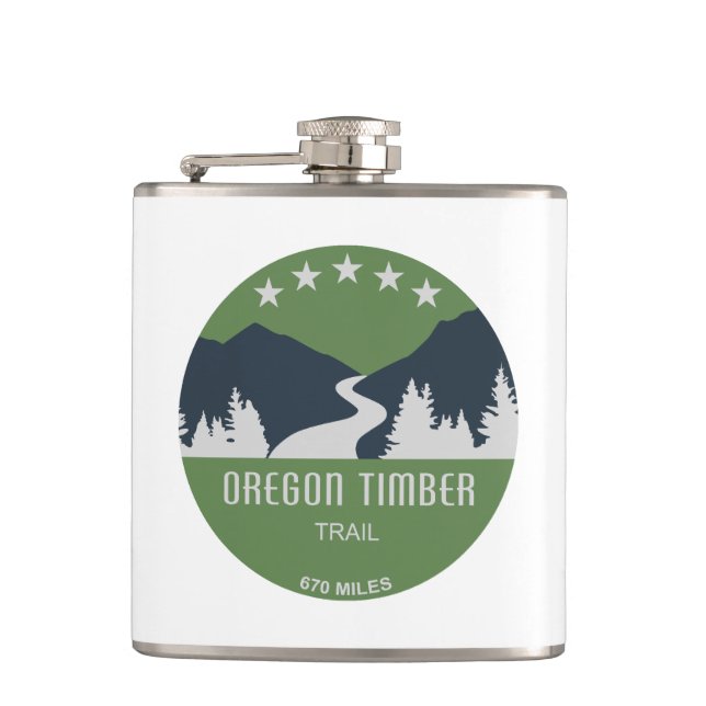 Oregon Timber Trail Flask (Front)