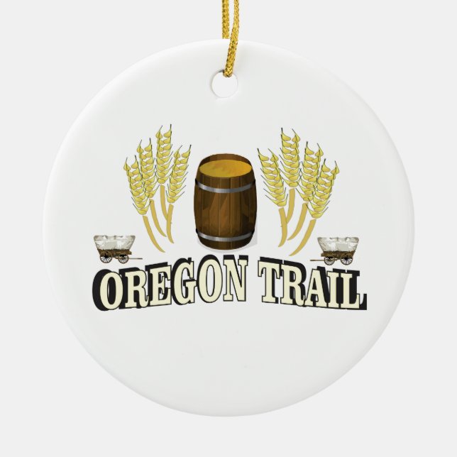 oregon trail blessing ceramic ornament (Front)