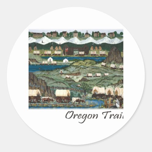 Oregon Trail Classic Round Sticker