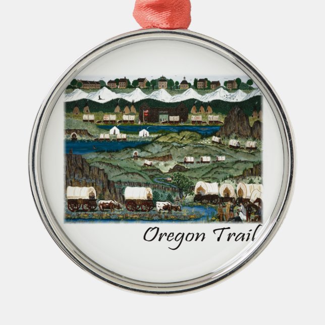 Oregon Trail Metal Ornament (Front)