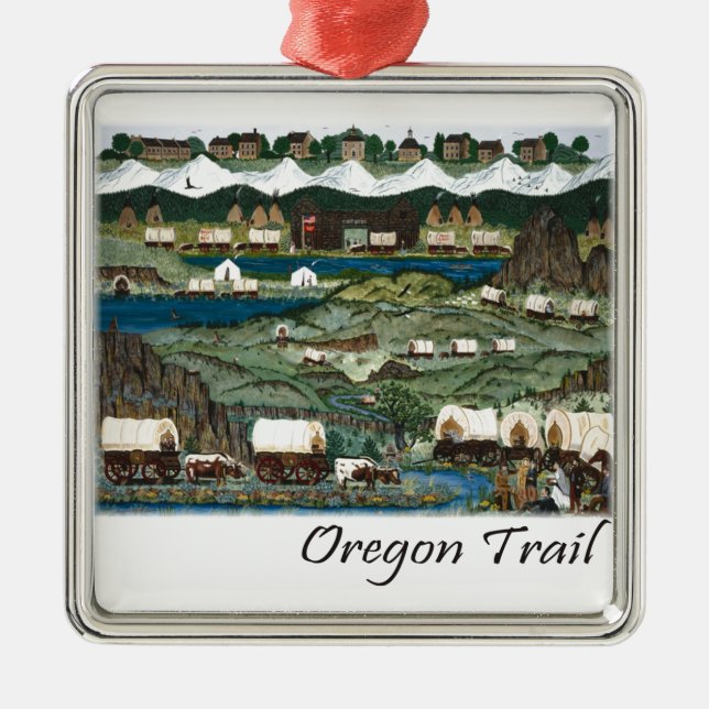 Oregon Trail Metal Ornament (Front)