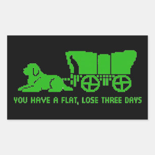 Oregon Trail Newfoundland flat newf Style Rectangular Sticker