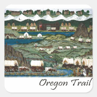Oregon Trail Square Sticker