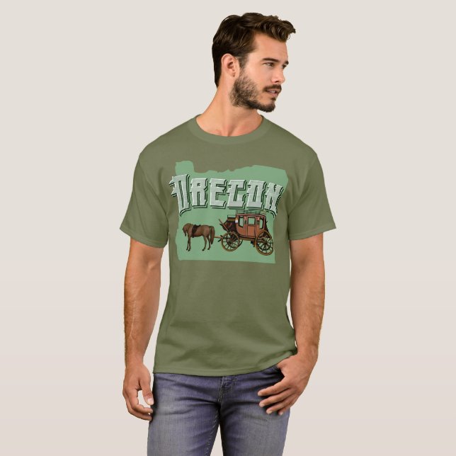 Oregon Trails Wagon T-Shirt (Front Full)