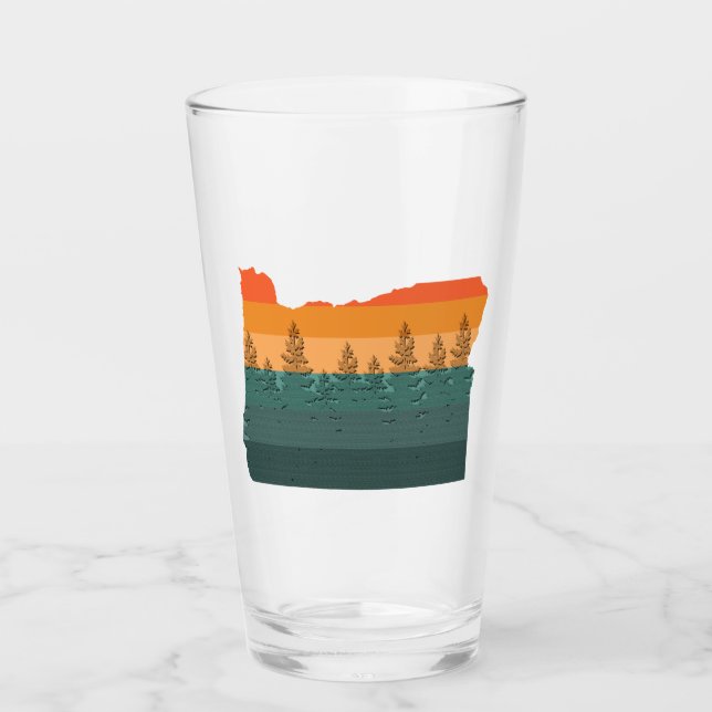 Oregon Tree Silhouette Glass (Front)