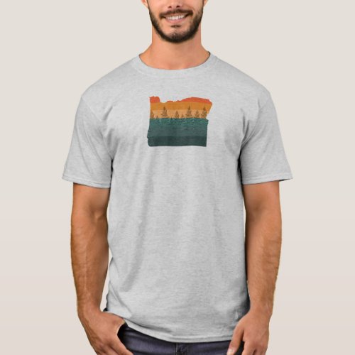 Oregon Tree Silhouette T_Shirt