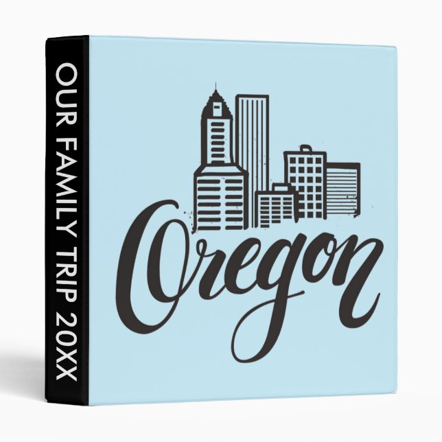 Oregon Typography Design 3 Ring Binder (Front/Spine)