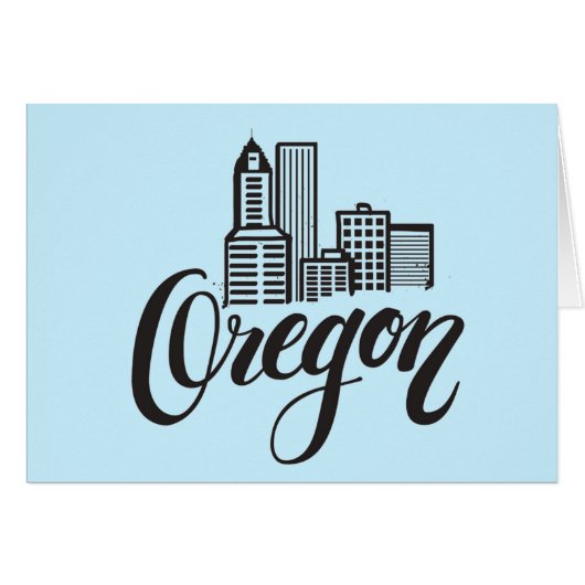 Oregon Typography Design Cards (Front Horizontal)