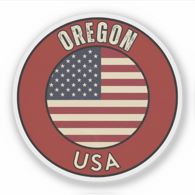 Oregon United States of America Sticker (Front)