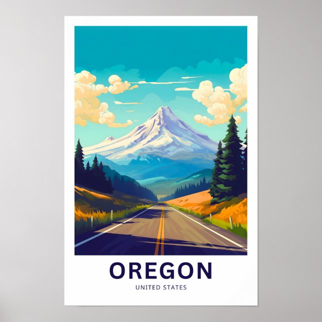 Oregon United States Travel Print (Front)