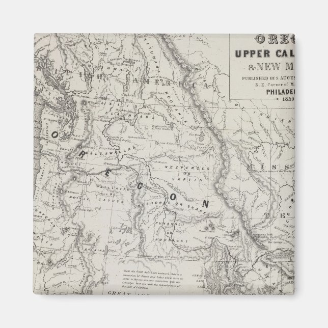 Oregon, Upper California and New Mexico 2 Magnet (Front)