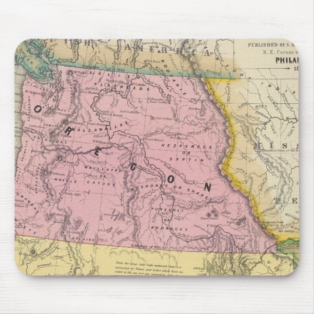 Oregon, Upper California & New Mexico Mouse Pad (Front)