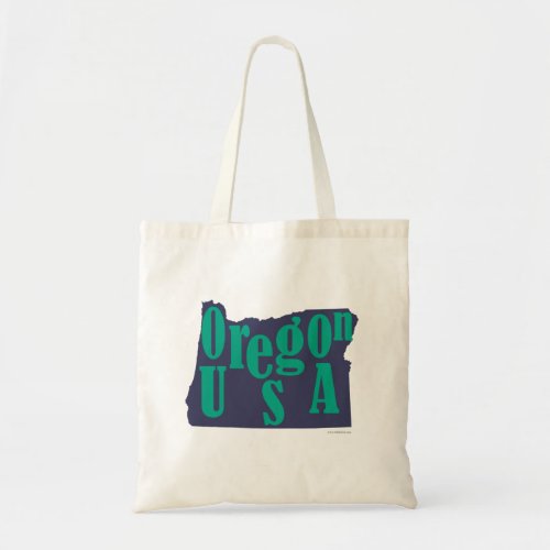 Oregon USA State Shape Tourist Design Tote Bag