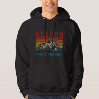 Oregon Vintage Mountains Hiking Pacific Northwest Hoodie