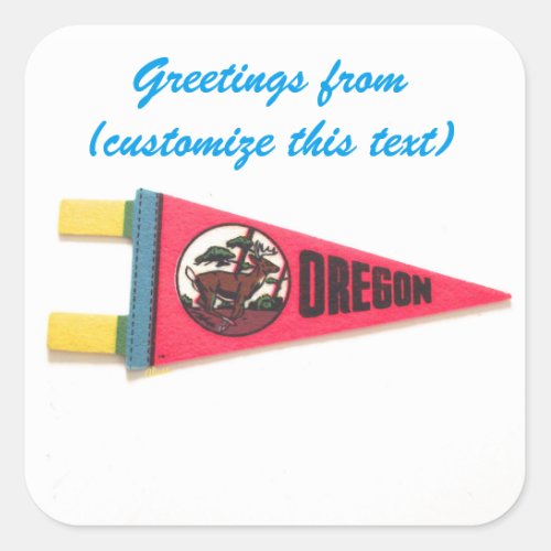 Oregon Vintage Souvenir Pennant Custom Stickers