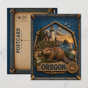 Oregon Vintage Travel Postcard