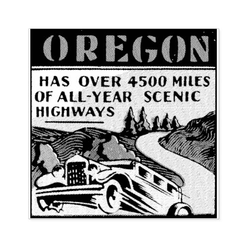 Oregon Vintage travel rubber stamp