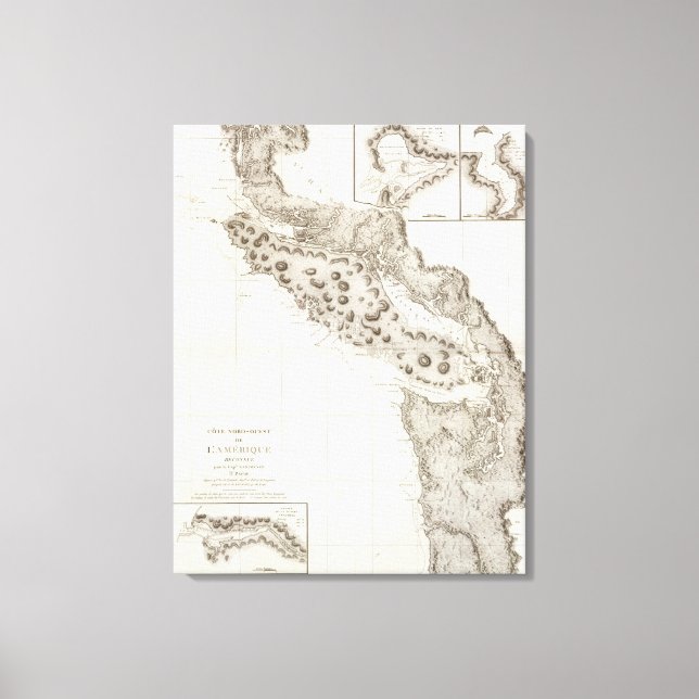 Oregon Washington British Columbia Canvas Print (Front)
