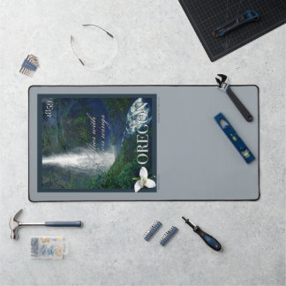 Oregon Waterfall Poster Desk Mat