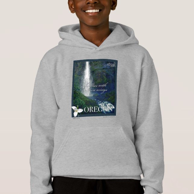 Oregon Waterfall Poster Hoodie (Front)