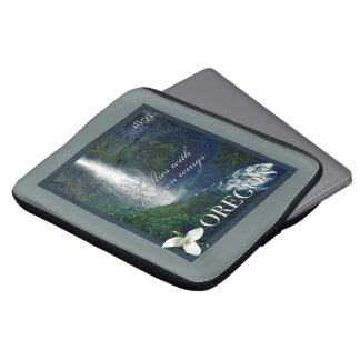 Oregon Waterfall Poster Laptop Sleeve