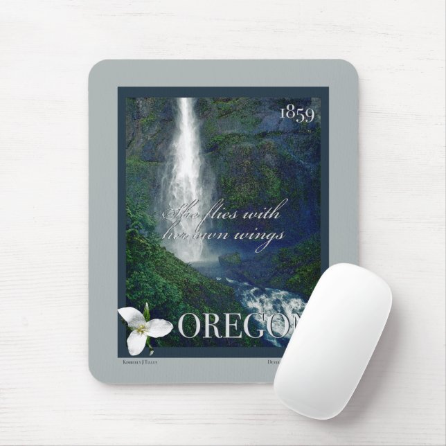 Oregon Waterfall Poster Mouse Pad (With Mouse)