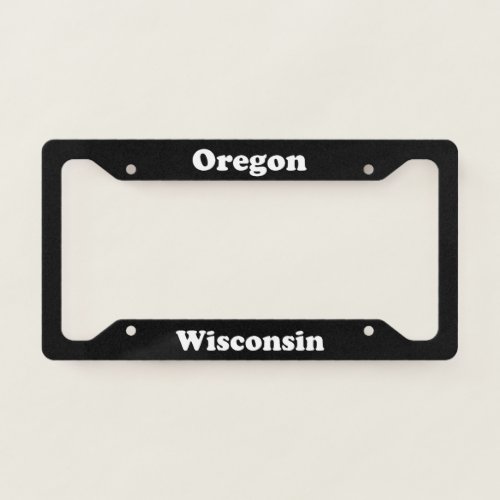 Oregon WI _ LPF License Plate Frame