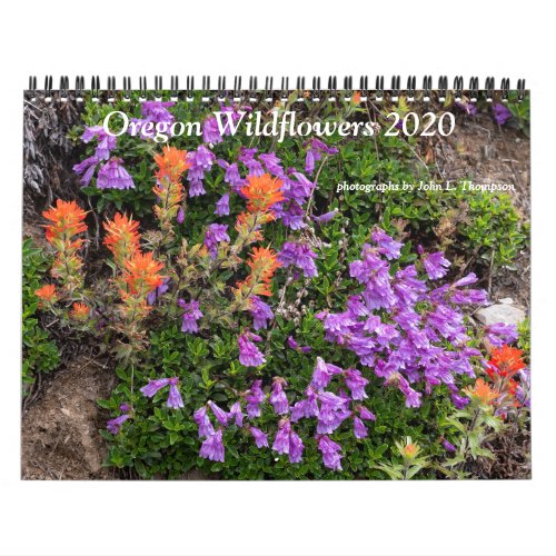 Oregon Wildflowers Calendar